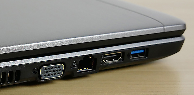 HDMI出力、VGA外部出力端子のアップ