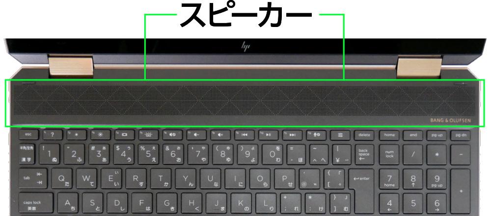 HP Spectre x360 15のスピーカー