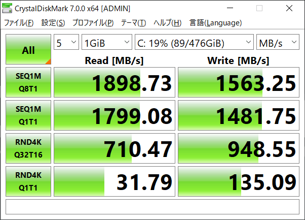 SSD data transfer rate