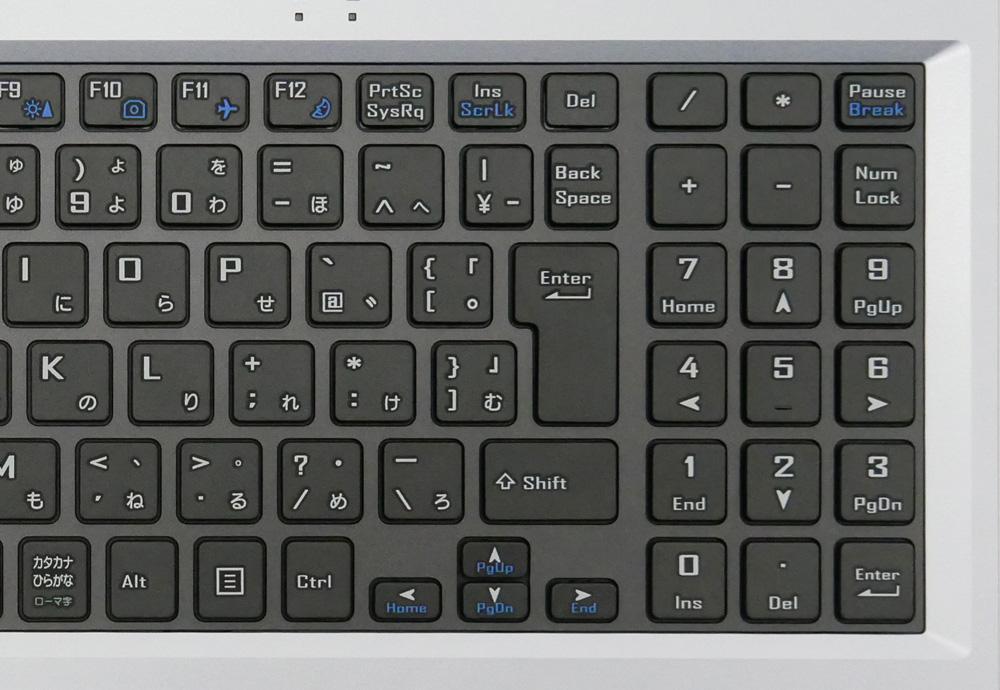 Right side of keyboard