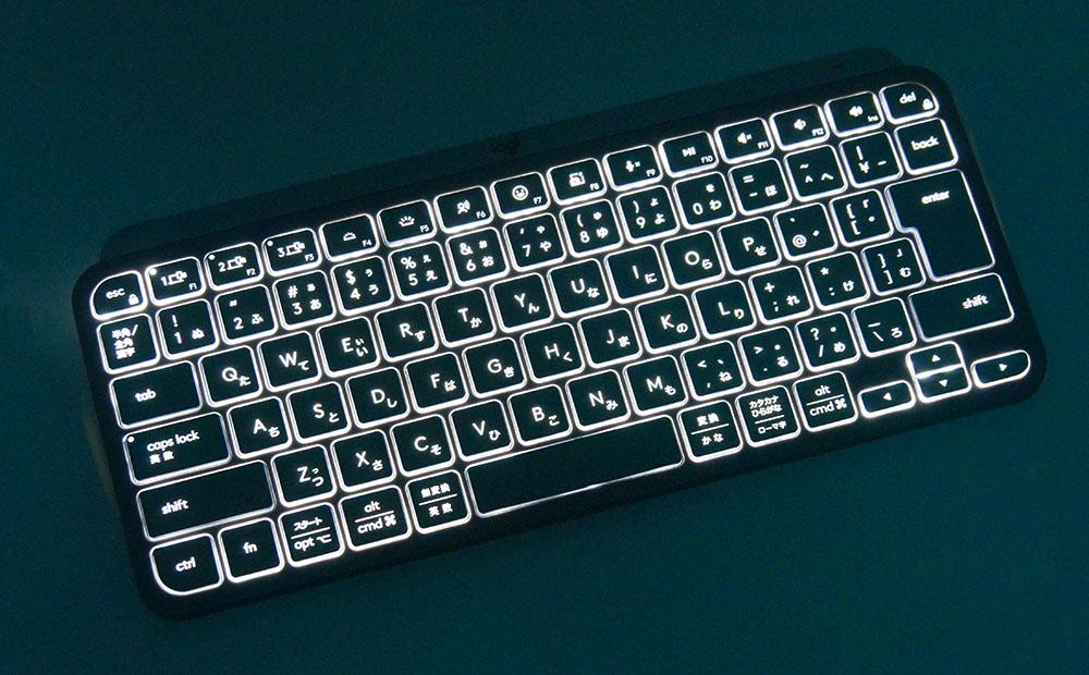 MX Keys Miniのキーボード・バックライト