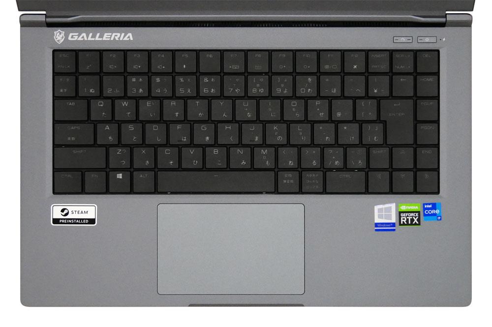 GALLERIA UL7C-R36、UL7C-R37のキーボード