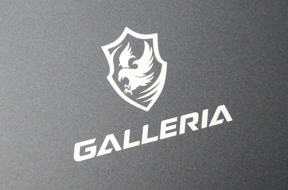 GALLERIA UL7C-R36、UL7C-R37の天板ロゴのアップ