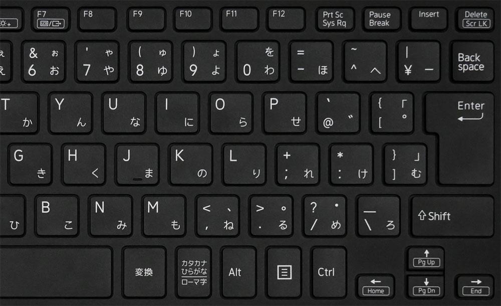 VAIO Zのキーボード右側