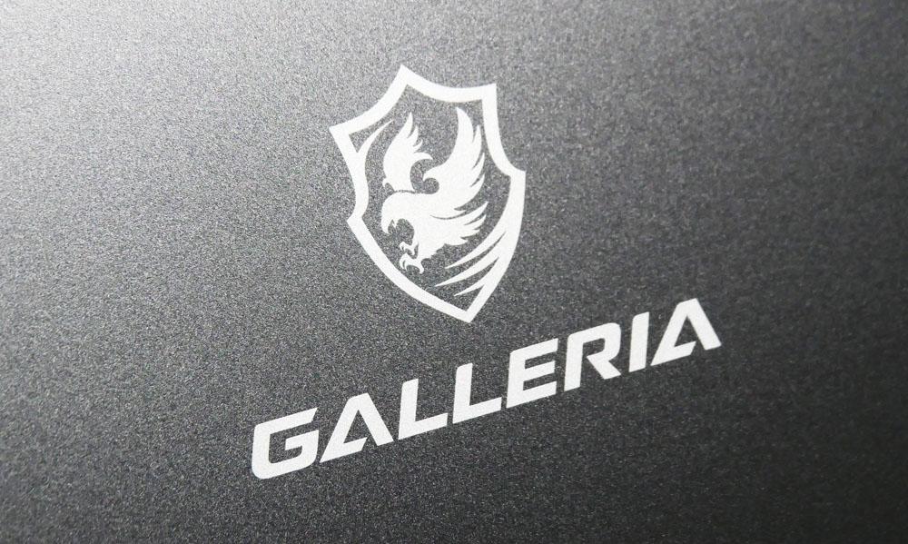 GALLERIA XL7R-R36の天板ロゴのアップ
