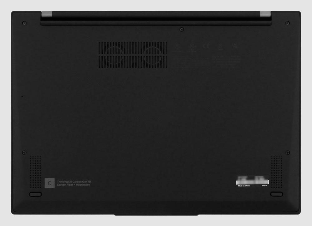 ThinkPad X1 Carbon Gen 10の底面