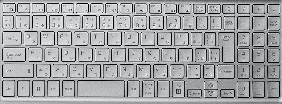 ドスパラ「THIRDWAVE DX-A5」のキーボード