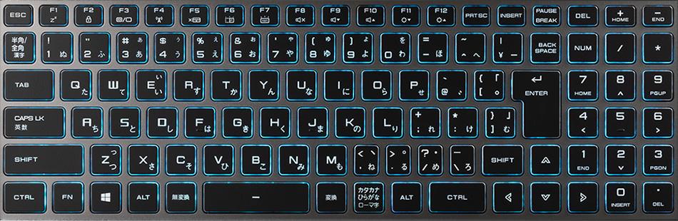 ドスパラ raytrek R5-RL5のキーボード