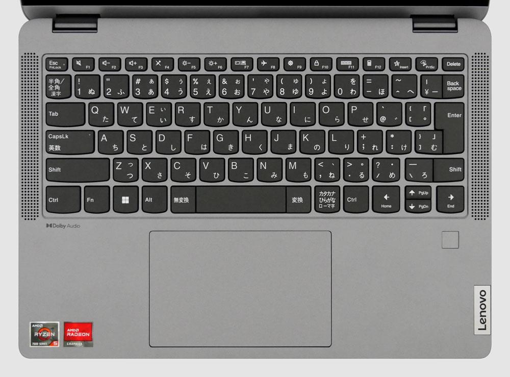 IdeaPad Flex 5 Gen 8 14型（AMD）のキーボード