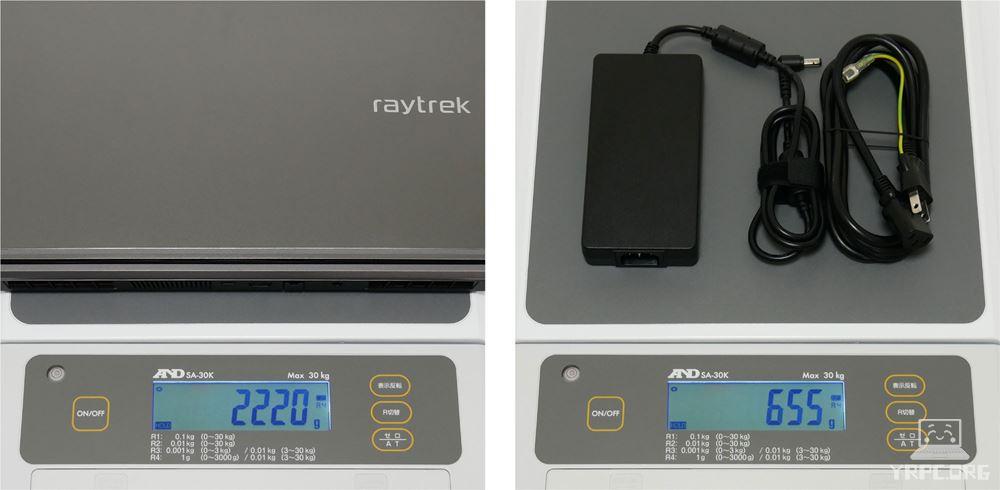 raytrek R5-RL6の重さ：実測