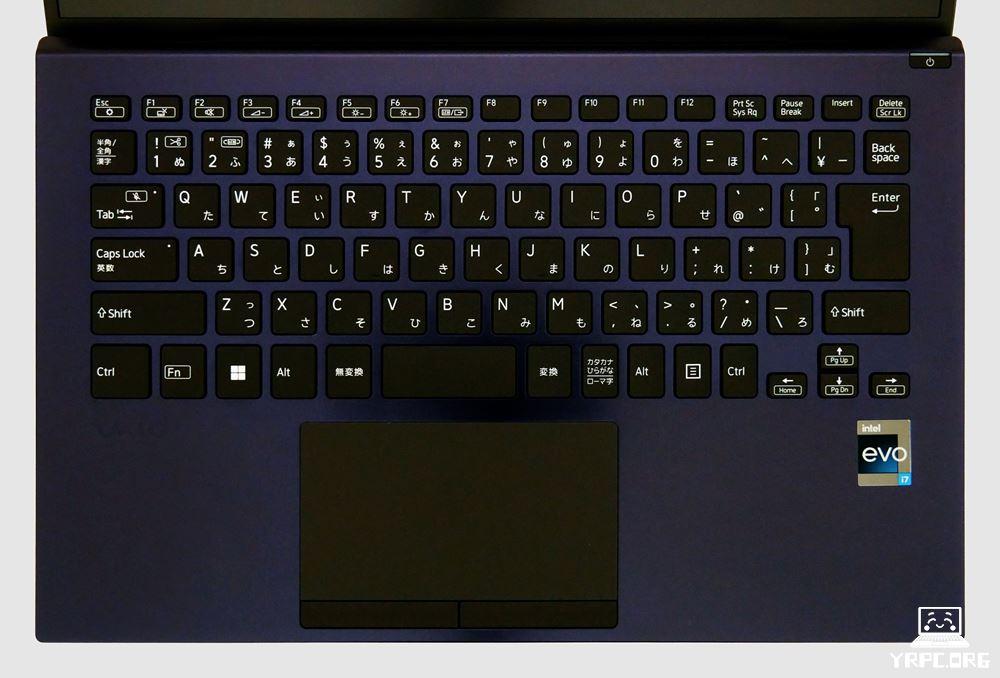 VAIO SX14 (2023年6月発売モデル)のキーボード