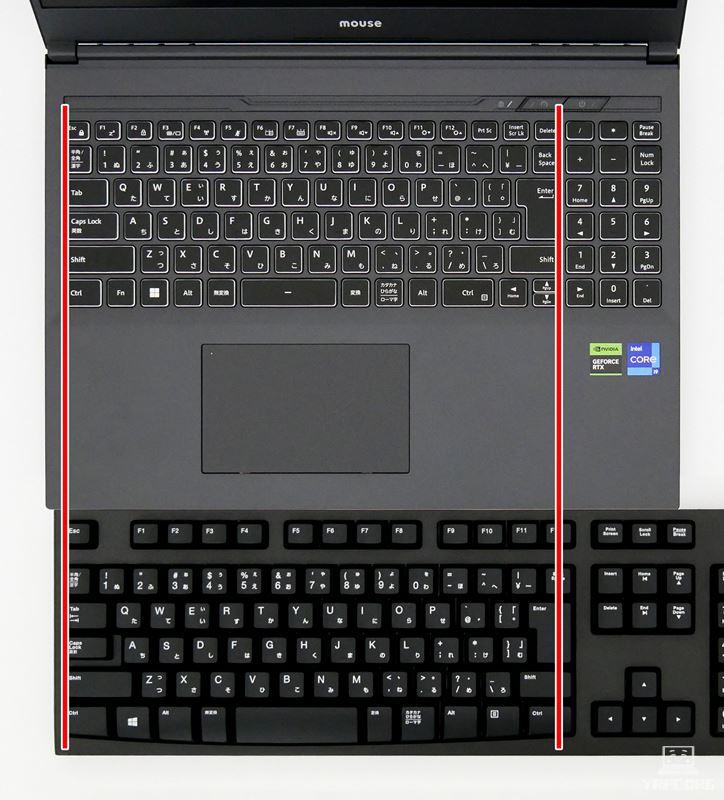 デスクトップPC向けキーボードとの比較